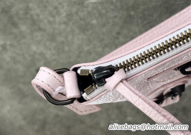 Affordable Price Balenciaga Le City Pouch Bag On Strap in Arena Storico Lambskin 0904 Petal Pink 2025