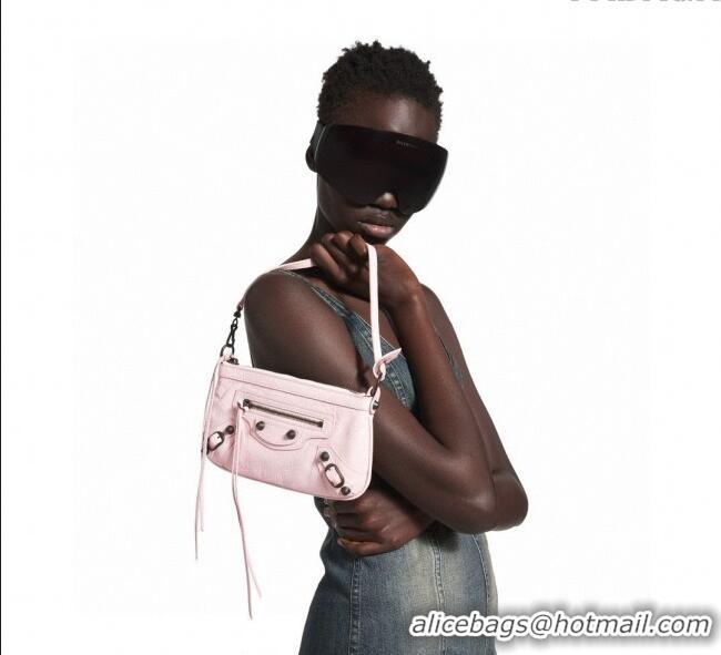 Affordable Price Balenciaga Le City Pouch Bag On Strap in Arena Storico Lambskin 0904 Petal Pink 2025