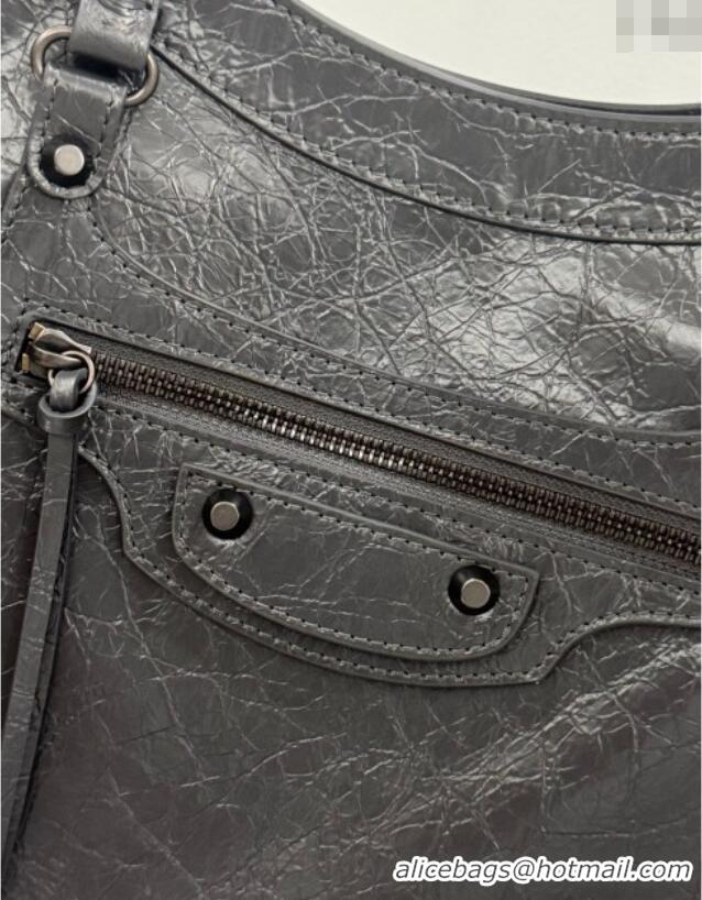 Promotional Balenciaga Le City Tote Bag Medium in Arena Storico Lambskin 1029 Grey 2025