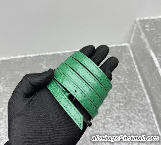 Top Design Balenciaga Le City Tote Bag Small in Arena Storico Lambskin 1029 Green 2025