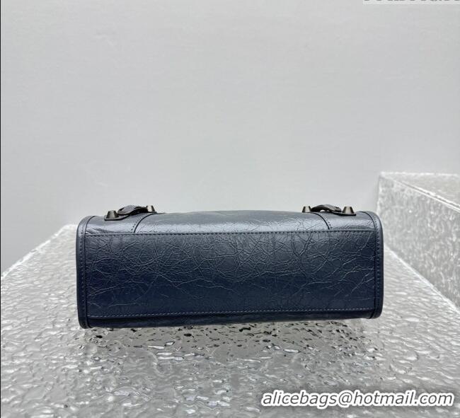 Luxury Discount Balenciaga Le City Tote Bag Small in Arena Storico Lambskin 1029 Grey 2025