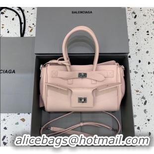 Market Sells Balenciaga Bel Air Carry All Tote Bag Mini in smooth calfskin and aged-silver hardware 11120 Petal Pink 202