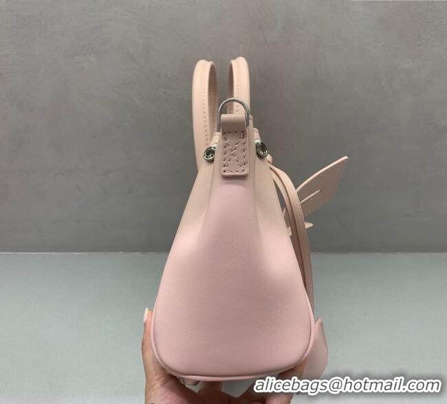 Market Sells Balenciaga Bel Air Carry All Tote Bag Mini in smooth calfskin and aged-silver hardware 11120 Petal Pink 202
