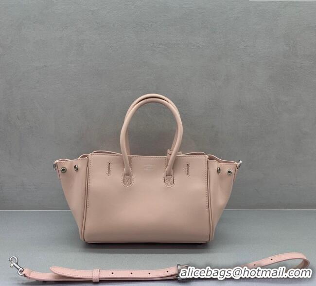 Market Sells Balenciaga Bel Air Carry All Tote Bag Mini in smooth calfskin and aged-silver hardware 11120 Petal Pink 202