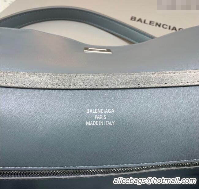 Promotional Balenciaga Rodeo Medium Handbag in suede And aged-silver hardware 78972 Grey 2025