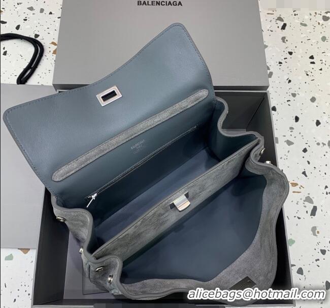 Grade Design Balenciaga Rodeo Small Handbag in suede And aged-silver hardware 78972 Grey 2025