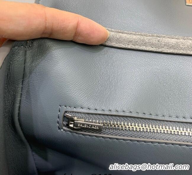 Grade Design Balenciaga Rodeo Small Handbag in suede And aged-silver hardware 78972 Grey 2025