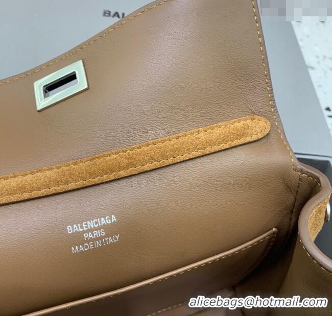 Well Crafted Balenciaga Rodeo Mini Handbag in suede And aged-silver hardware 78972 Camel 2025