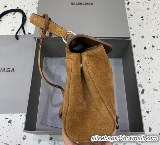 Well Crafted Balenciaga Rodeo Mini Handbag in suede And aged-silver hardware 78972 Camel 2025