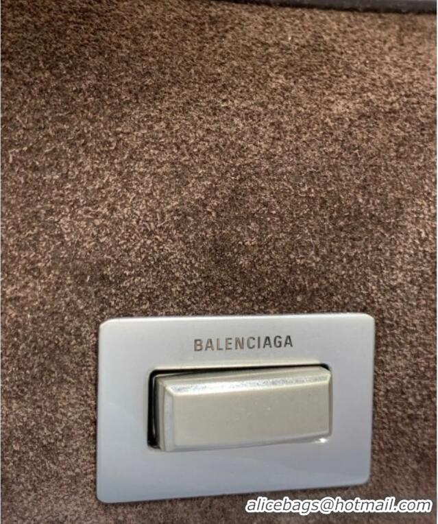 Promotional Balenciaga Rodeo Mini Handbag in suede And aged-silver hardware 78972 Dark Coffee 2025