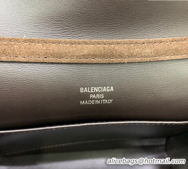 Promotional Balenciaga Rodeo Mini Handbag in suede And aged-silver hardware 78972 Dark Coffee 2025