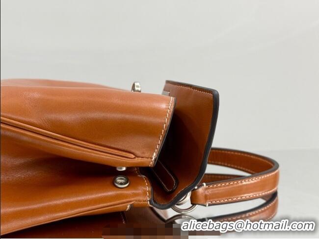 Top Quality Balenciaga Rodeo Mini Handbag in smooth calfskin, aged-silver hardware 78972 tan brown 2025