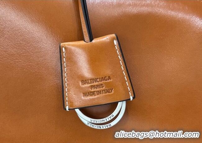 Well Crafted Balenciaga Rodeo Small Handbag in smooth calfskin And aged-silver hardware 78972 tan brown 2025
