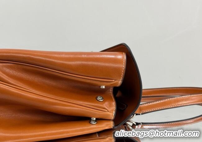 ​Top Design Balenciaga Rodeo Large Handbag in smooth calfskin With aged-silver hardware 78972 tan brown 2025