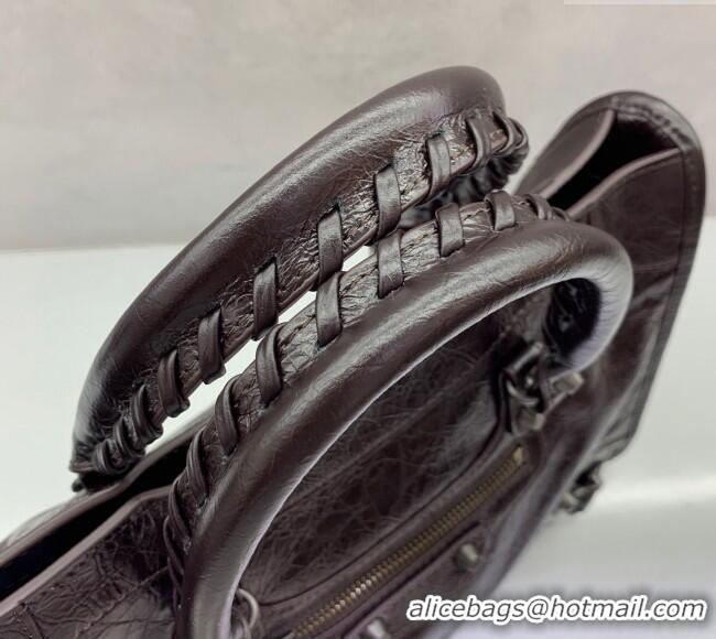 Grade Quality Balenciaga Le City Small Bag in Arena Storico lambskin 1120 Coffee 2025