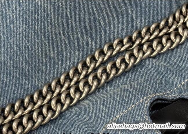 Grade Promotional Balenciaga Small Crush Tote Bag 742941 Denim Blue 2025