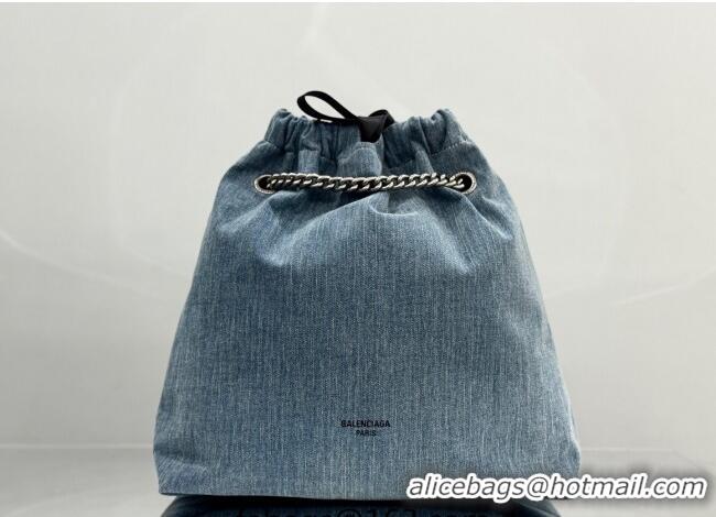 Buy Fashionable Balenciaga Large Crush Tote Bag 742941 Denim Blue 2025