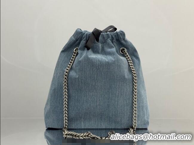 Buy Fashionable Balenciaga Large Crush Tote Bag 742941 Denim Blue 2025