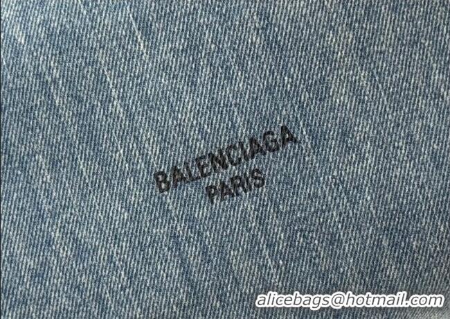 Buy Fashionable Balenciaga Large Crush Tote Bag 742941 Denim Blue 2025