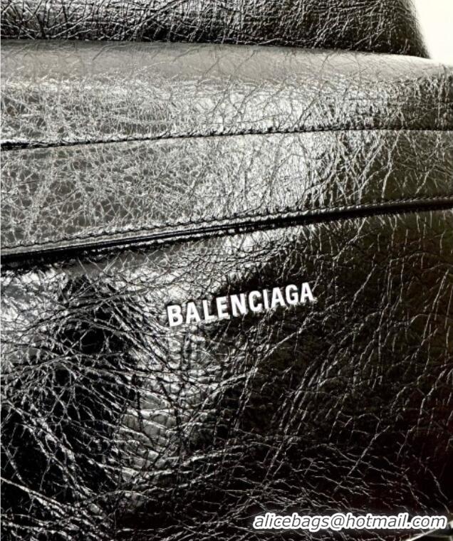 Unique Grade Balenciaga Explorer Backpack Bag in Arena Lambskin 20142 Black 2025