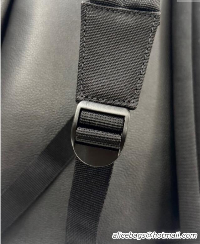 New Fashion Balenciaga Everyday Backpack Bag in Litchee Grained Leather 4105A Black 2025