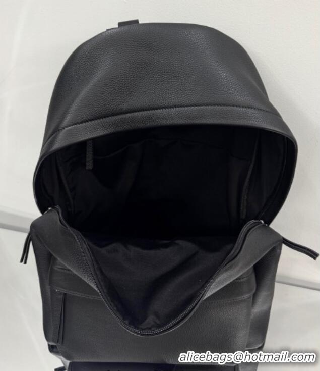 New Fashion Balenciaga Everyday Backpack Bag in Litchee Grained Leather 4105A Black 2025