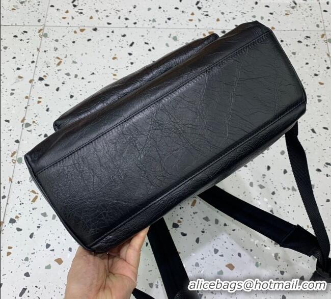 New Fashion Balenciaga Calfskin Leather Backpack Bag 1120 Black 2025