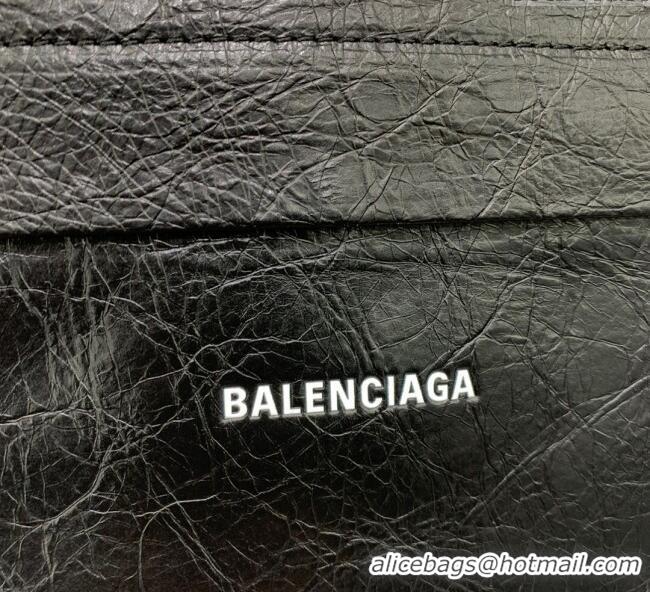 New Fashion Balenciaga Calfskin Leather Backpack Bag 1120 Black 2025