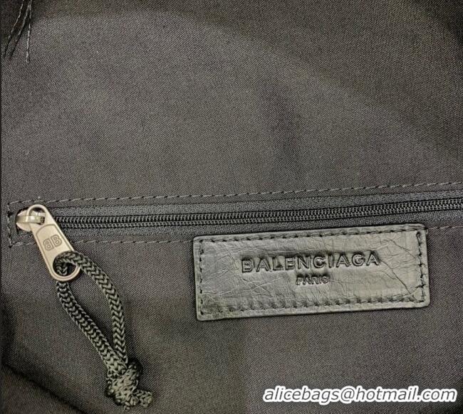 New Fashion Balenciaga Calfskin Leather Backpack Bag 1120 Black 2025