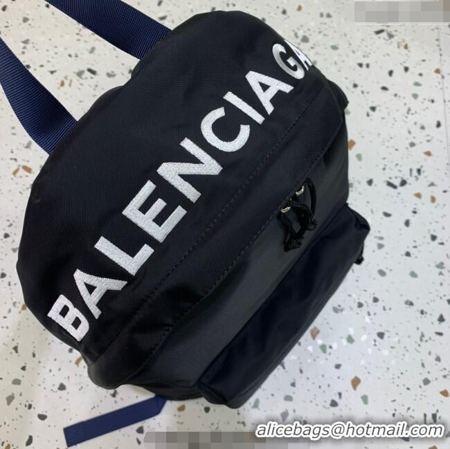Grade Design Balenciaga Explorer Fabric Backpack Bag 20153 Black/Blue Strap 2025