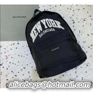 Shop Discount Balenciaga NEW York Fabric Backpack Bag 20154 Black/White 2025
