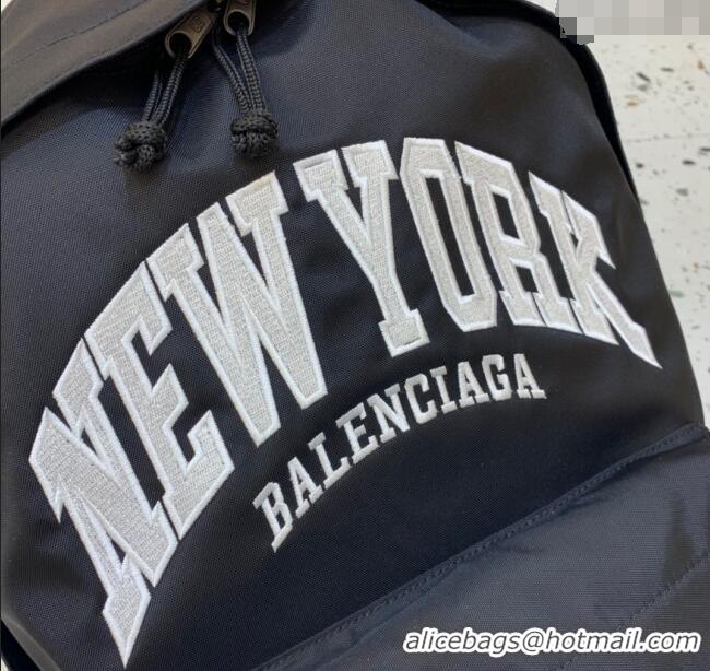 Shop Discount Balenciaga NEW York Fabric Backpack Bag 20154 Black/White 2025