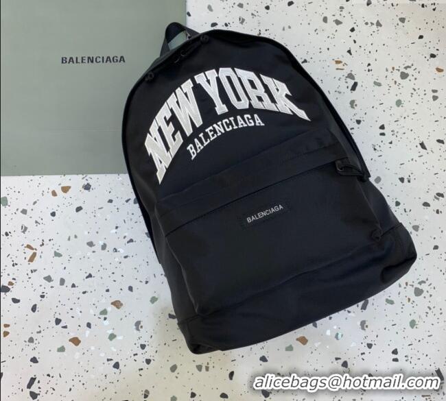 Shop Discount Balenciaga NEW York Fabric Backpack Bag 20154 Black/White 2025
