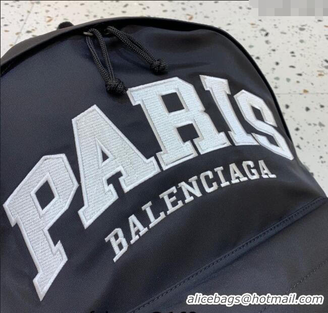 Reasonable Price Balenciaga PARIS Fabric Backpack Bag 20155 Black/White 2025