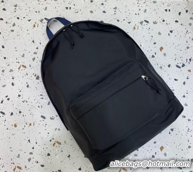 Famous Brand Balenciaga Explorer Fabric Backpack Bag with Signature 20156 Black/Blue 2025