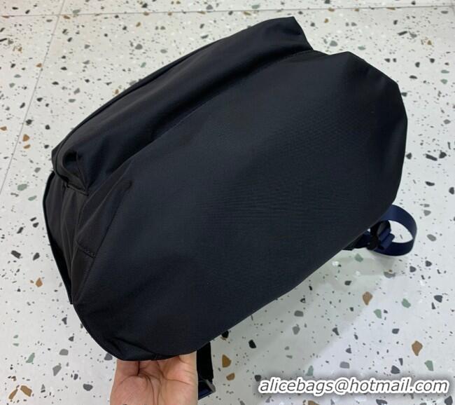 Famous Brand Balenciaga Explorer Fabric Backpack Bag with Signature 20156 Black/Blue 2025