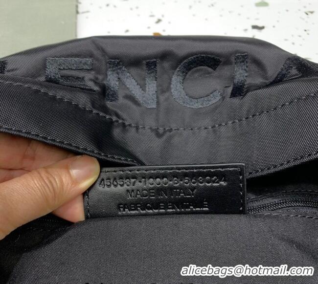 Top Grade Balenciaga Explorer Fabric Backpack Bag with Signature 20156 Black/Silver 2025