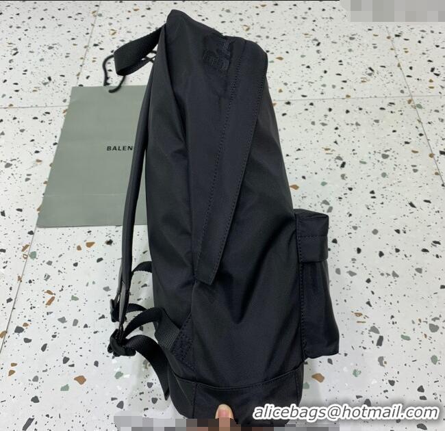Top Grade Balenciaga Explorer Fabric Backpack Bag with Signature 20156 Black/Silver 2025