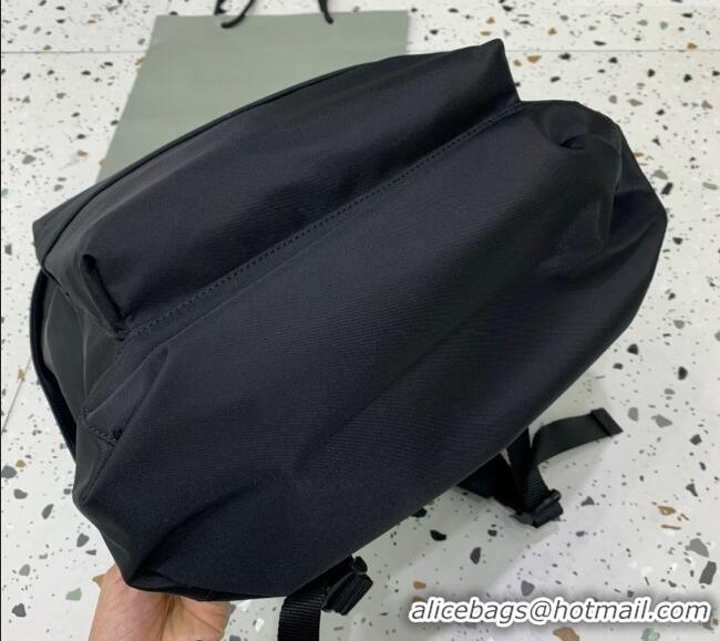 Top Grade Balenciaga Explorer Fabric Backpack Bag with Signature 20156 Black/Silver 2025
