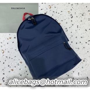 Most Popular Balenciaga Explorer Fabric Backpack Bag with Signature 20156 Navy Blue 2025