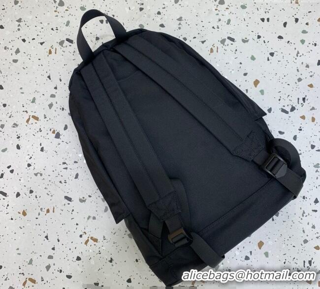 Free Shipping Discount Balenciaga Explorer Fabric Backpack Bag with Logo Patch 20156 Black 2025