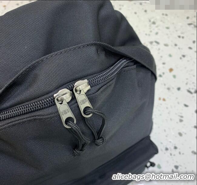 Free Shipping Discount Balenciaga Explorer Fabric Backpack Bag with Logo Patch 20156 Black 2025