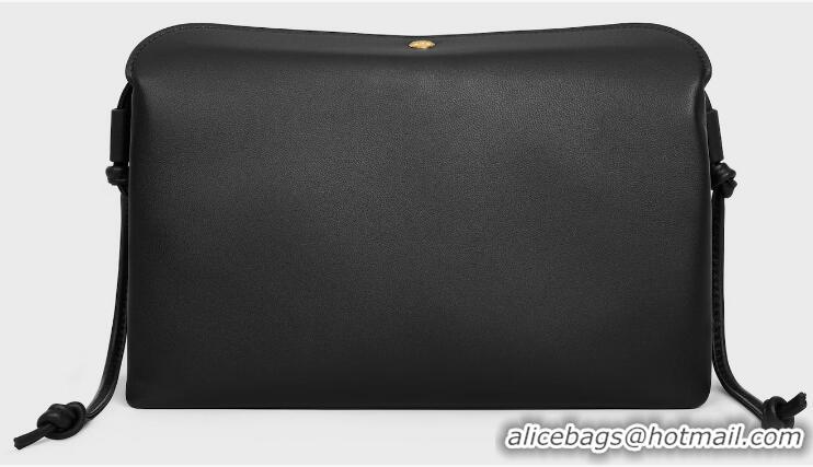 Best Price Celine Trio Flap In Smooth Lambskin 86286 Black/Blue
