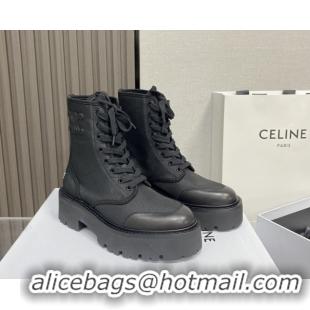 Top Grade Celine Bulky Laced Up Boots C101702 Black 2025