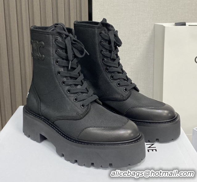Top Grade Celine Bulky Laced Up Boots C101702 Black 2025