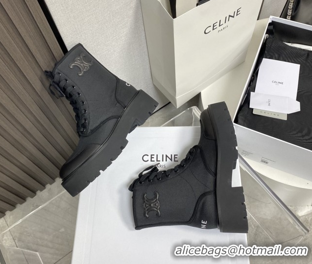 Top Grade Celine Bulky Laced Up Boots C101702 Black 2025