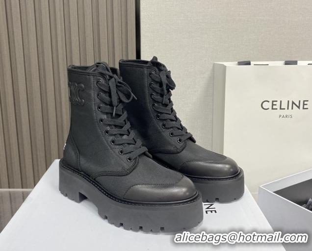 Top Grade Celine Bulky Laced Up Boots C101702 Black 2025