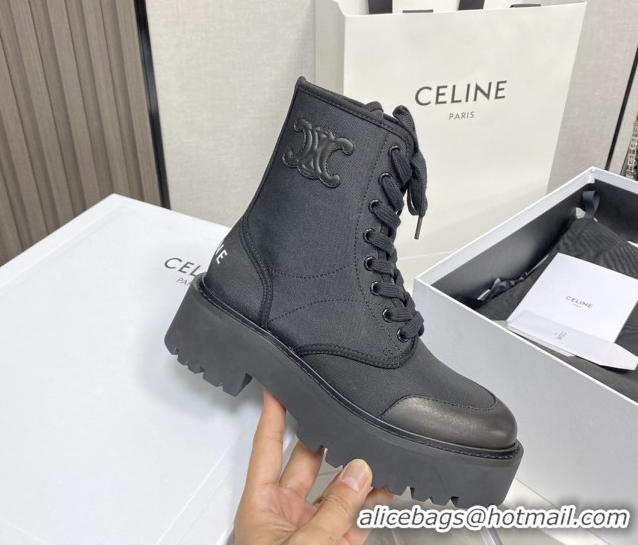 Top Grade Celine Bulky Laced Up Boots C101702 Black 2025