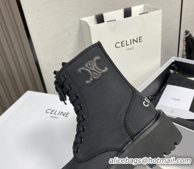 Top Grade Celine Bulky Laced Up Boots C101702 Black 2025