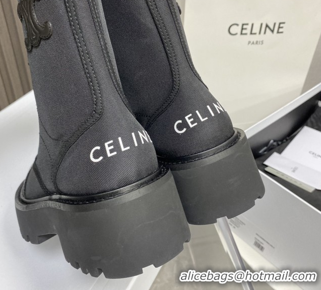 Top Grade Celine Bulky Laced Up Boots C101702 Black 2025